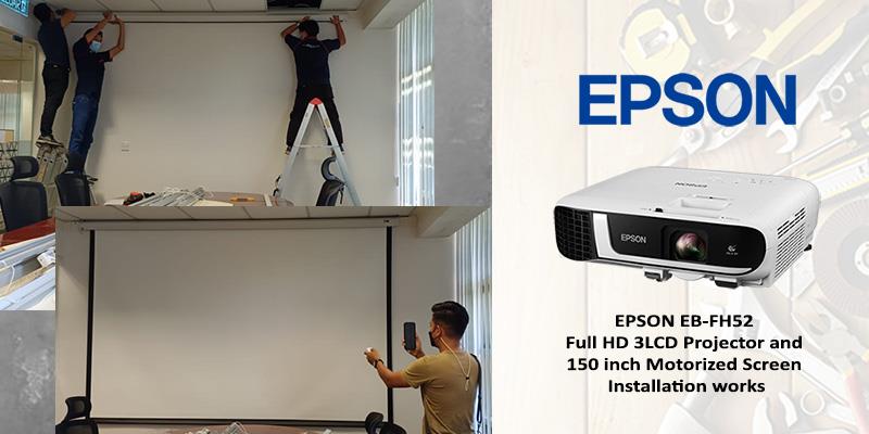 Supply and Install EPSON EB-FH52 and Grandview 150 inch Motorized Screen